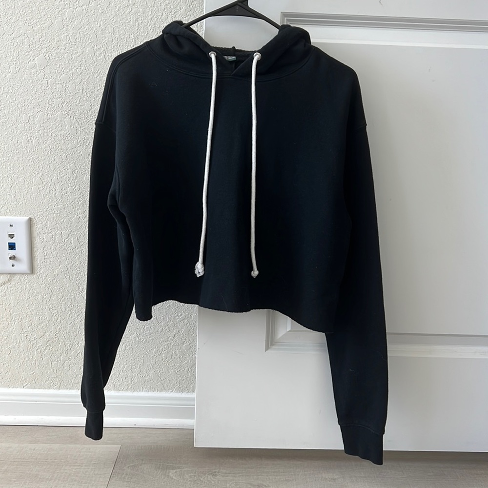 This is a cropped sweater from Wild Fable. It’s a size Small and it’s black.